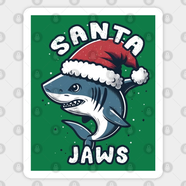 Santa Jaws- Funny Christmas Shark Magnet by Trendsdk